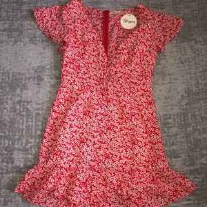 White Fox Boutique Red Sun Chaser Mini Dress